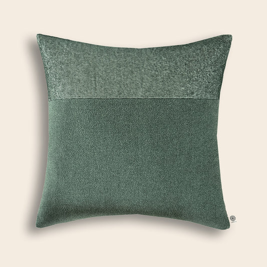 Upcycled pudebetræk, 40x40cm, skovgrøn, Saga