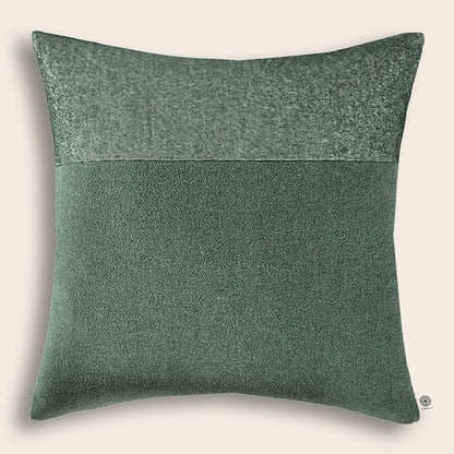 Upcycled pudebetræk, 50x50cm, skovgrøn, Saga