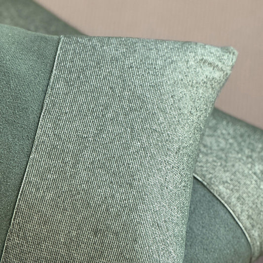 Upcycled pudebetræk, 50x50cm, skovgrøn, Saga