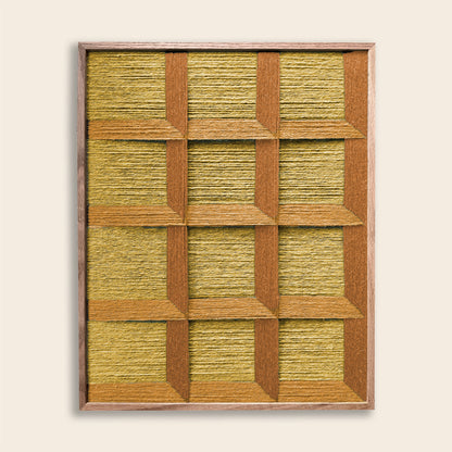 Upcycled kunstværk 40x50cm, Nr. 50 - Orange