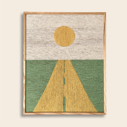 Upcycled kunstværk 40x50cm, Vejen til solen