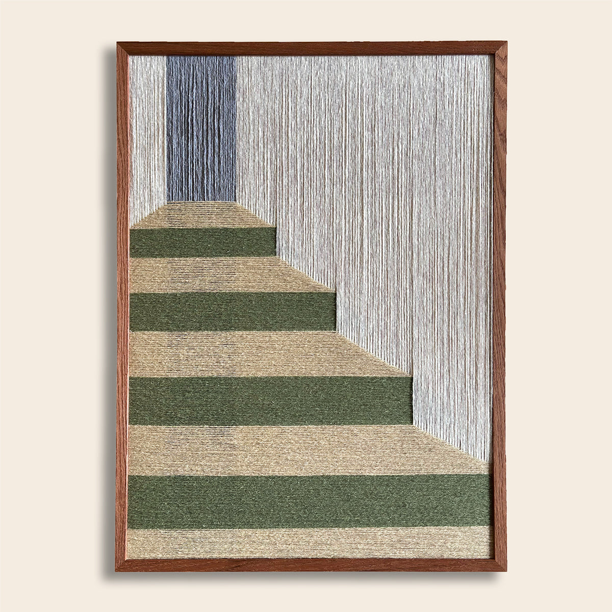 Upcycled kunstværk 50x70cm, Nr. 68 - mørk ramme