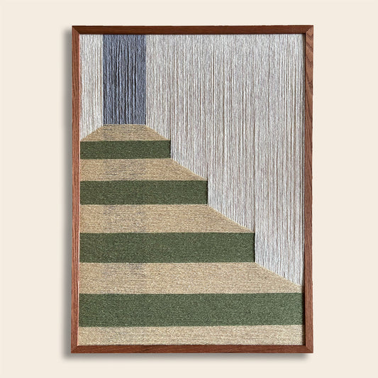 Upcycled artwork #68, 50x70cm - dark frame