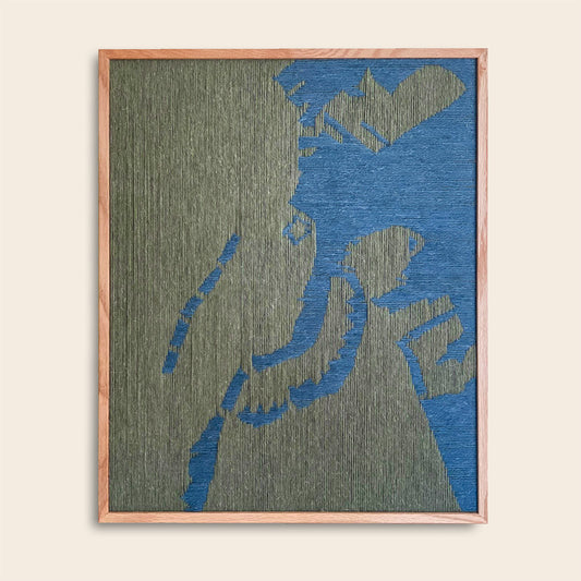 Upcycled kunstværk - København kort, 40x50cm, unik udgave