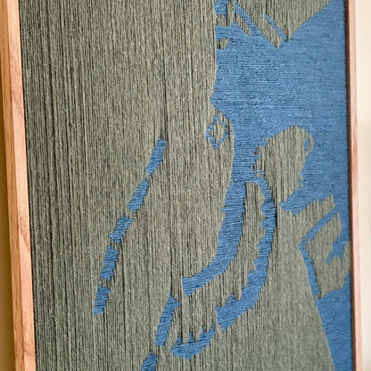 Upcycled kunstværk - København kort, 40x50cm, unik udgave