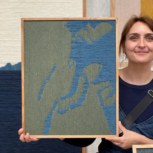 Upcycled kunstværk - København kort, 40x50cm, unik udgave