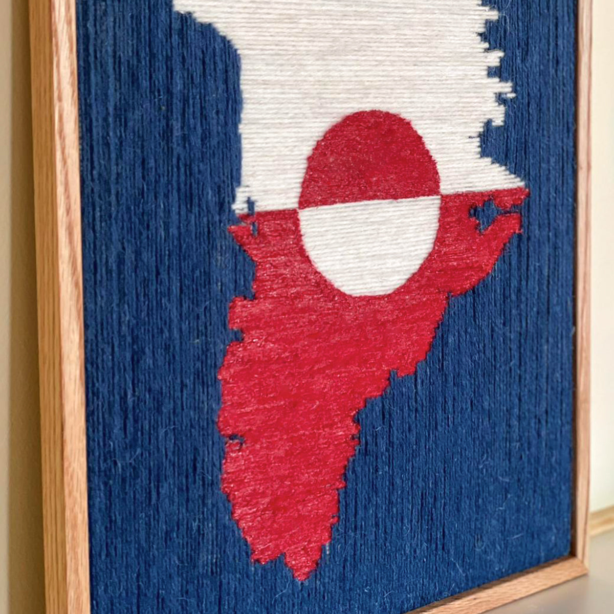 Upcycled artwork - Greenland, 30x40cm - Limited edition