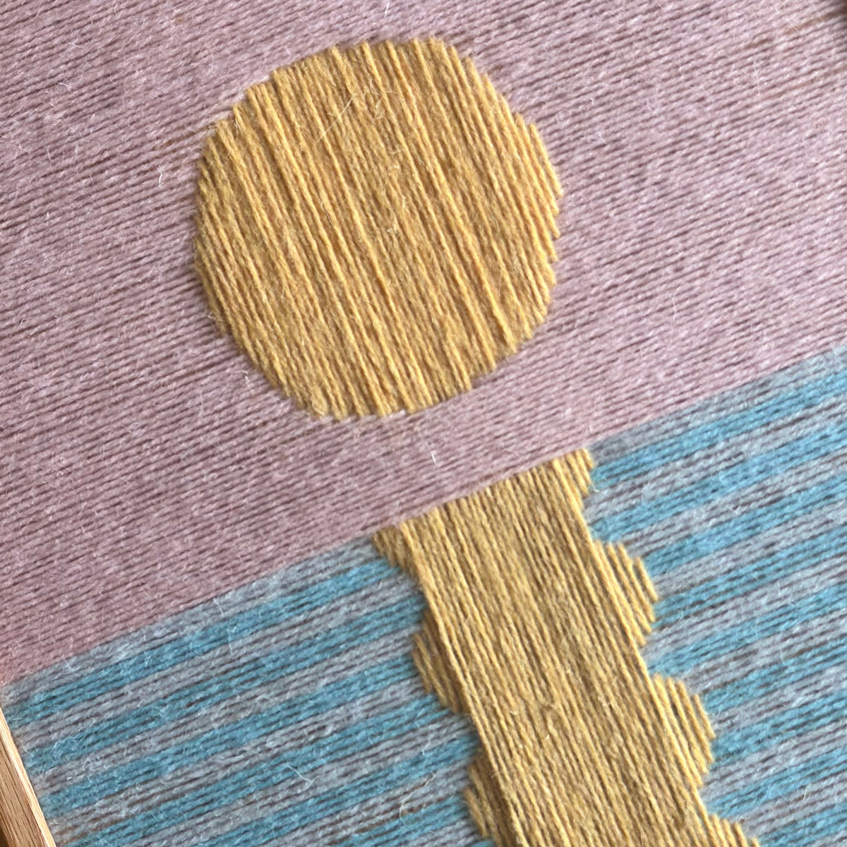 Upcycled artwork, Sunset stripes, 30x40cm