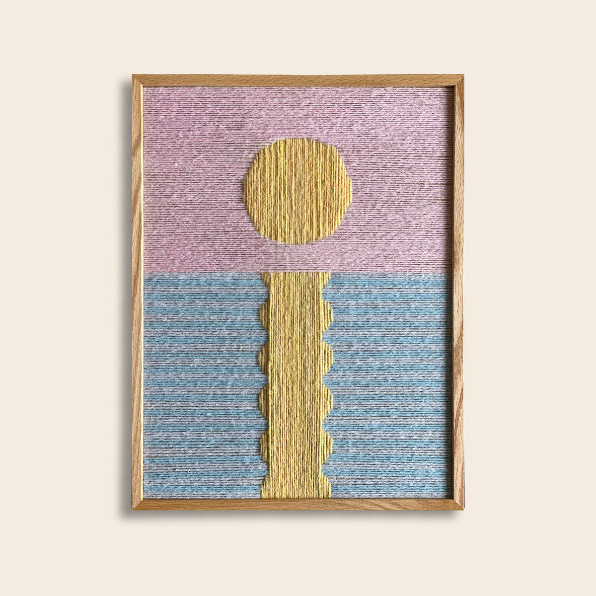 Upcycled artwork, Sunset stripes, 30x40cm