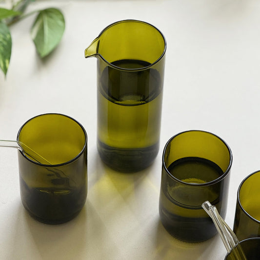 Upcycled carafe #2, green