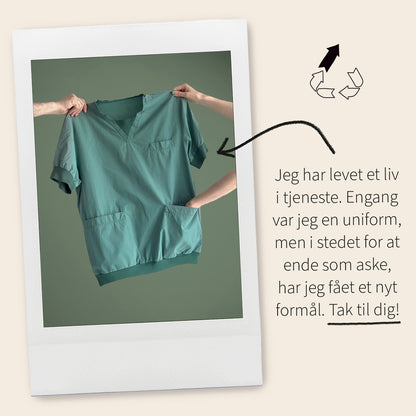 Upcycled toilettaske, skovgrøn, Laura