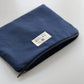 Upcycled taske, medium, marine blå