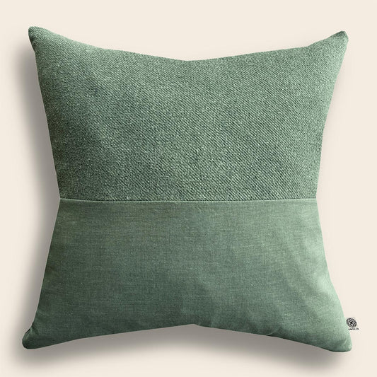 Upcycled cushion cover, 50x50cm, forest green