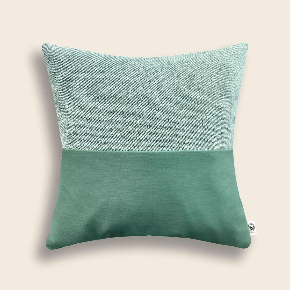 Upcycled cushion cover, 40x40cm, green