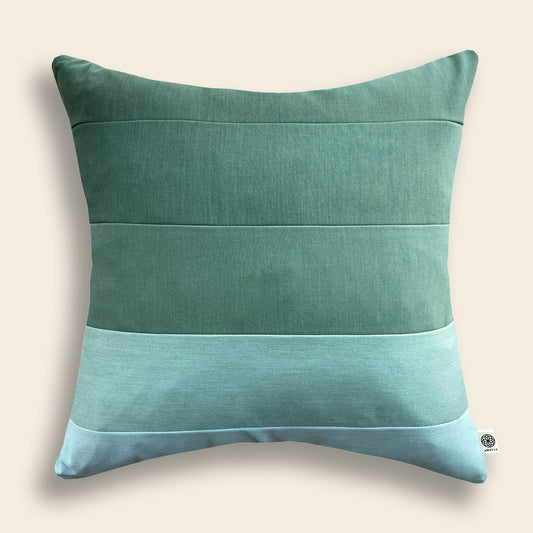 Upcycled cushion cover, 50x50cm, green/blue