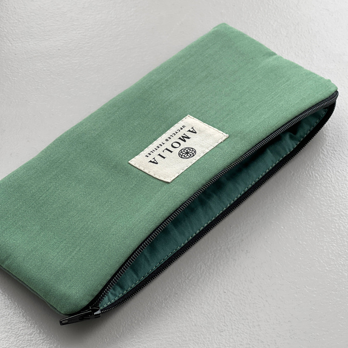 Upcycled bag, green