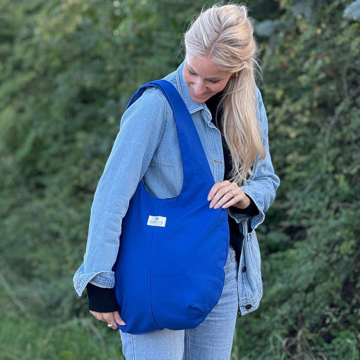 Upcycled håndtaske, Sofie, Blå
