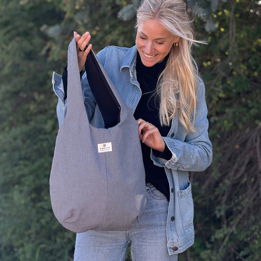 Upcycled håndtaske, Sofie, Pepita