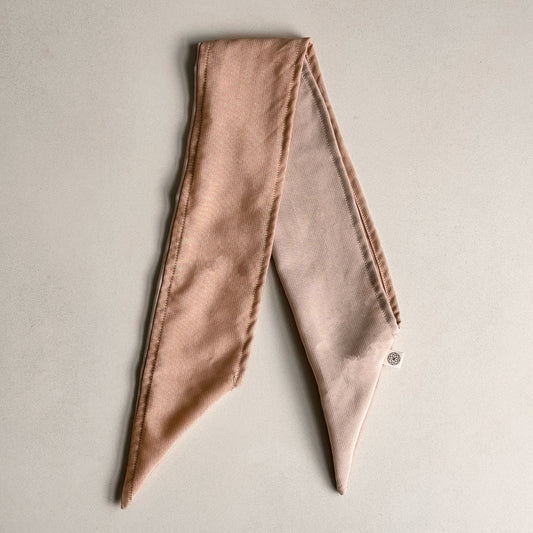 Upcycled pyntetørklæde, beige/orange