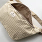 Upcycled shoulder bag, large, beige