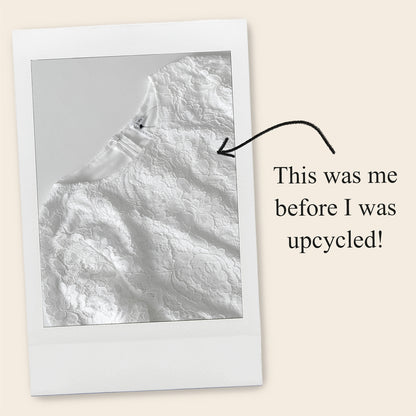 Upcycled scrunchie, lace