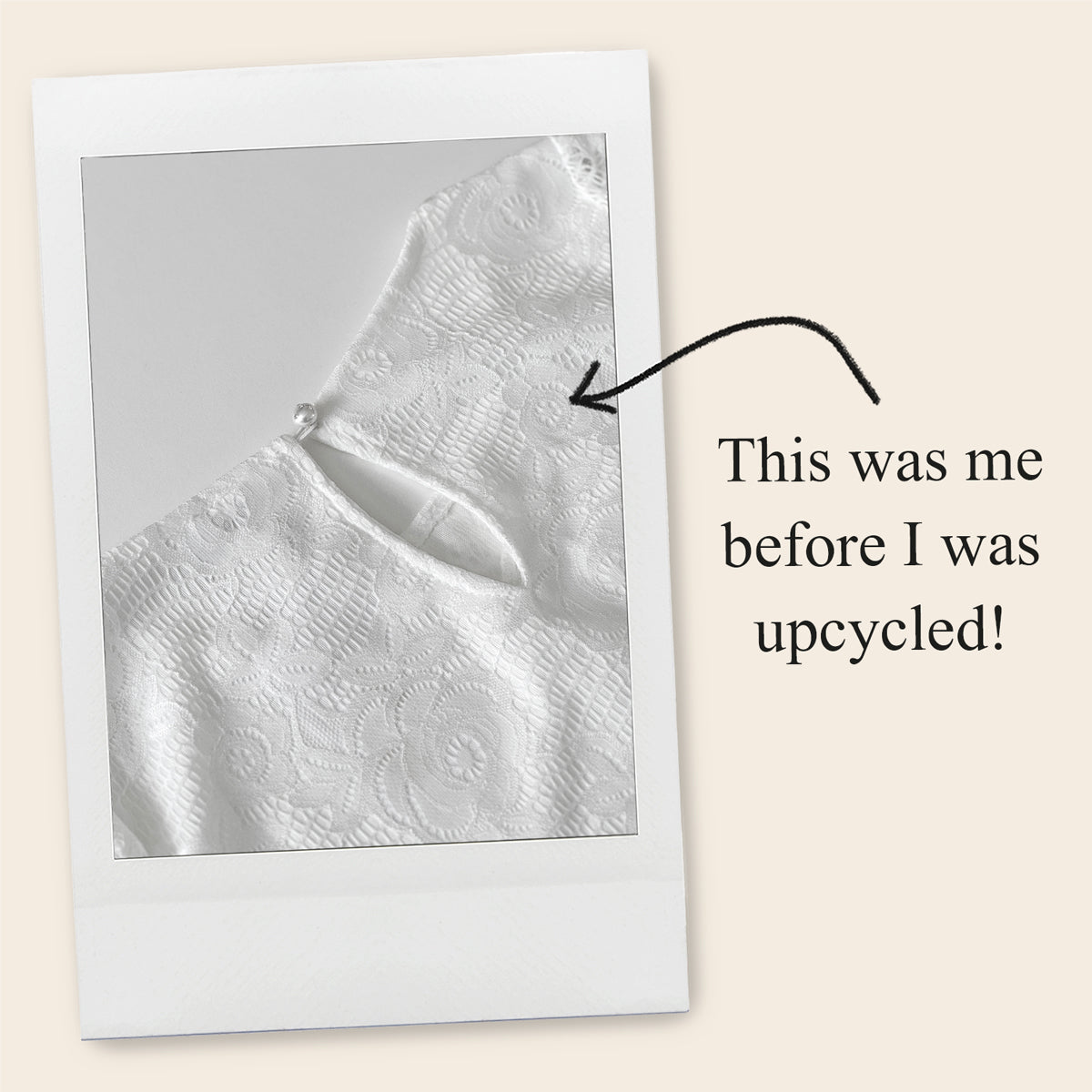 Upcycled handbag, lace