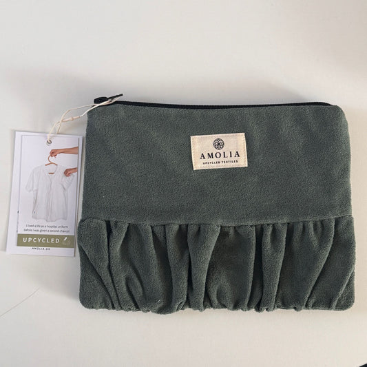 Upcycled vintage taske, skovgrøn - OUTLET