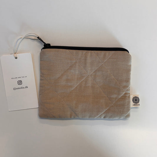Upcycled taske, lille, lysbeige- OUTLET