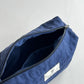 Upcycled Toiletry bag, small, navy blue