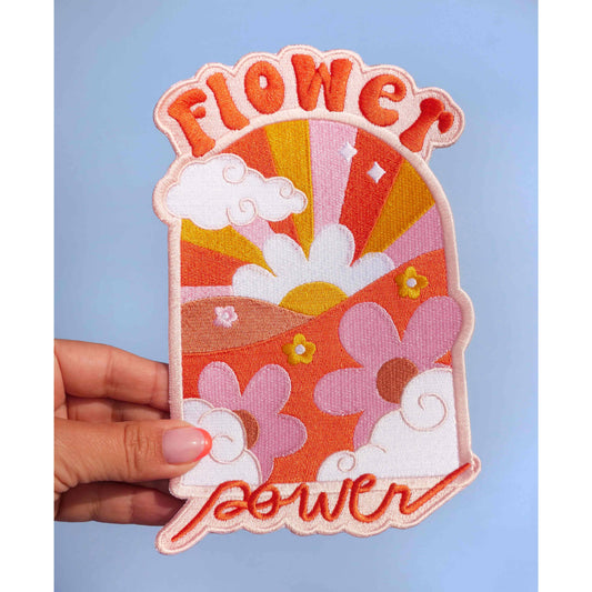 Iron-On Patch, Flower Power, Xl