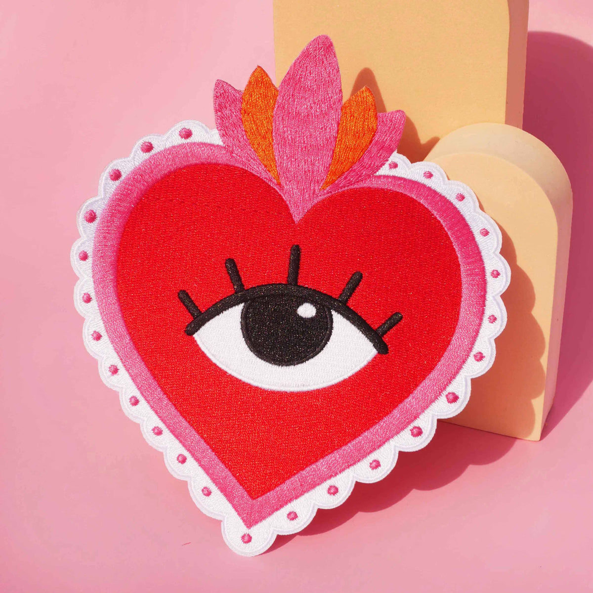 Iron-On Patch, Heart, XL