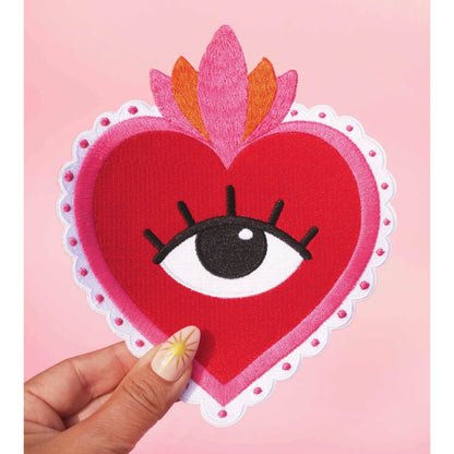 Iron-On Patch, Heart, XL