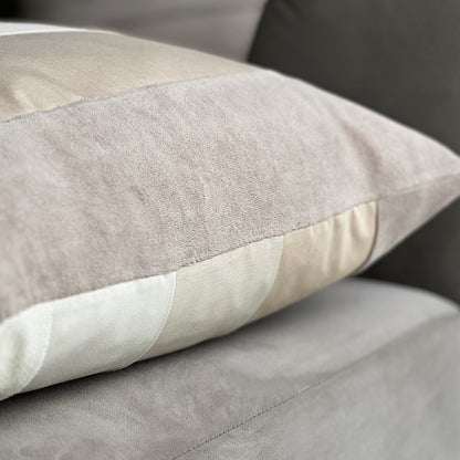 Upcycled cushion cover, 50x50cm, brown/beige
