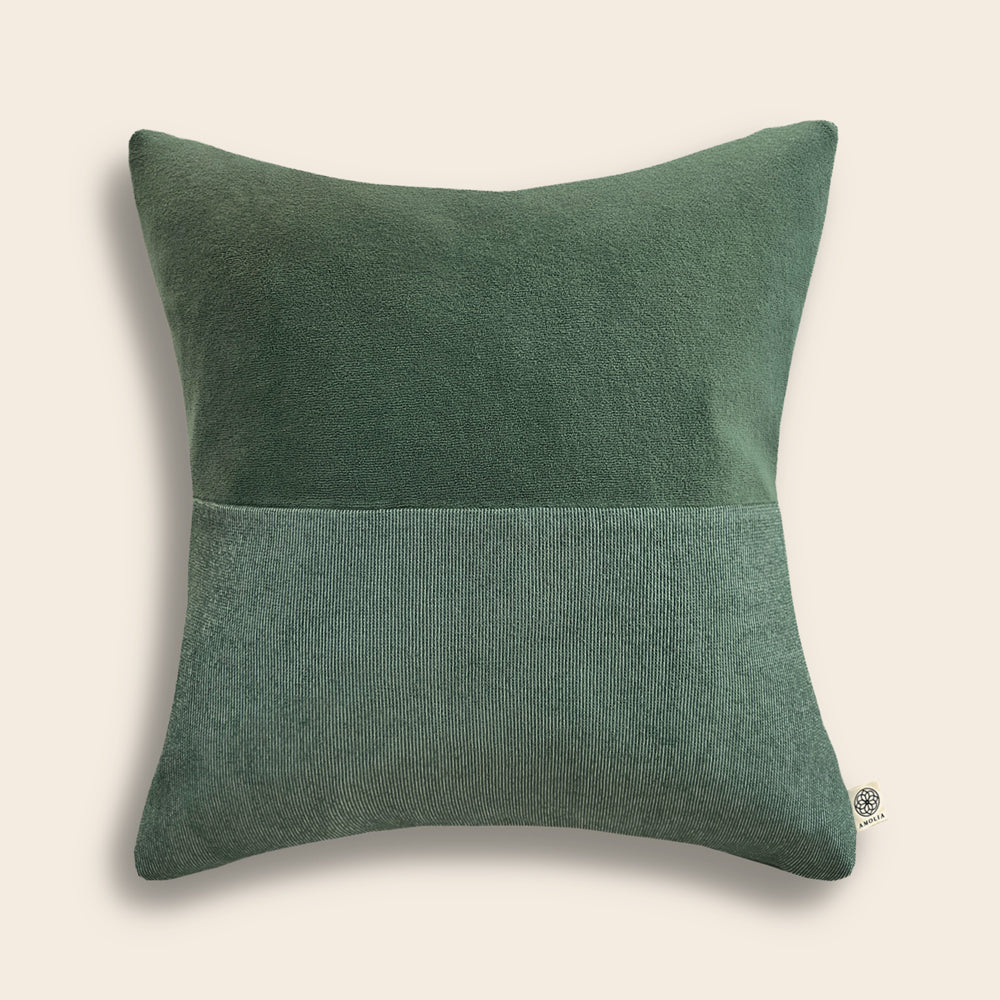 Upcycled cushion cover, 40x40cm, forest green