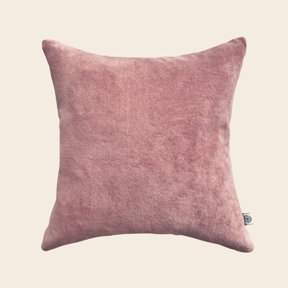 Upcycled cushion cover, 40x40cm, powder pink