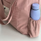 Upcycled tote bag, powder pink